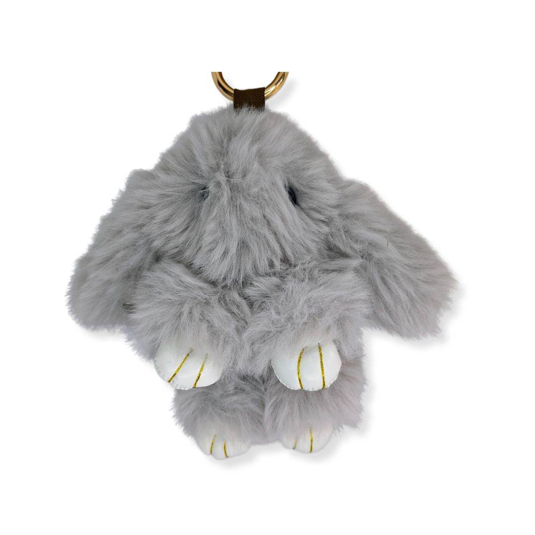 Fluffy Bunny Bag Charm - Forget Me Knot