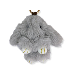 Fluffy Bunny Bag Charm - Forget Me Knot