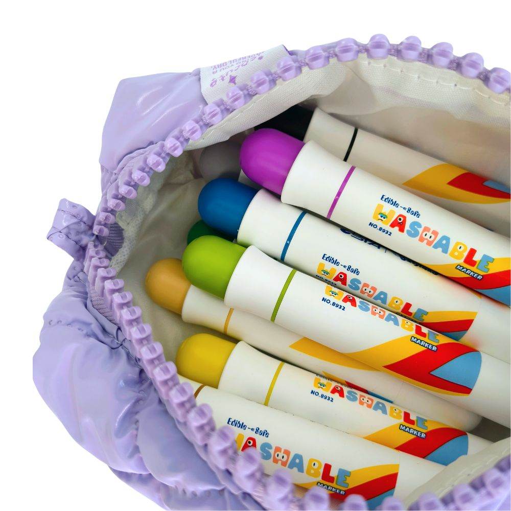 Edible, Safe, Washable 12 Marker Set - Forget Me Knot