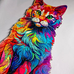 Colorful Cat Wooden Puzzle