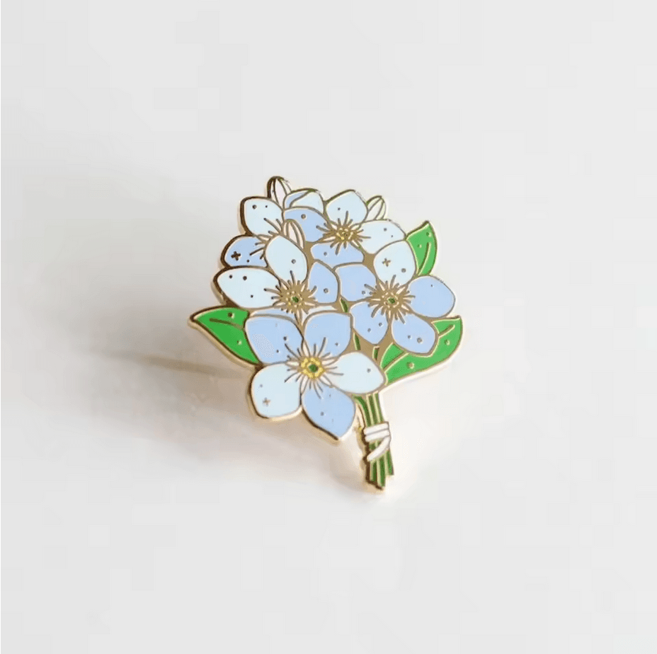 Forget-Me-Not Enamel Pin - Forget Me Knot