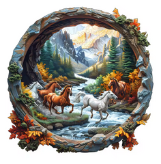 Running Wild Wooden Puzzle