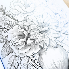 Poetic Floral Artistry – Adult Colouring Book