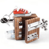 Wooden Activity Busy Box - Forget Me Knot