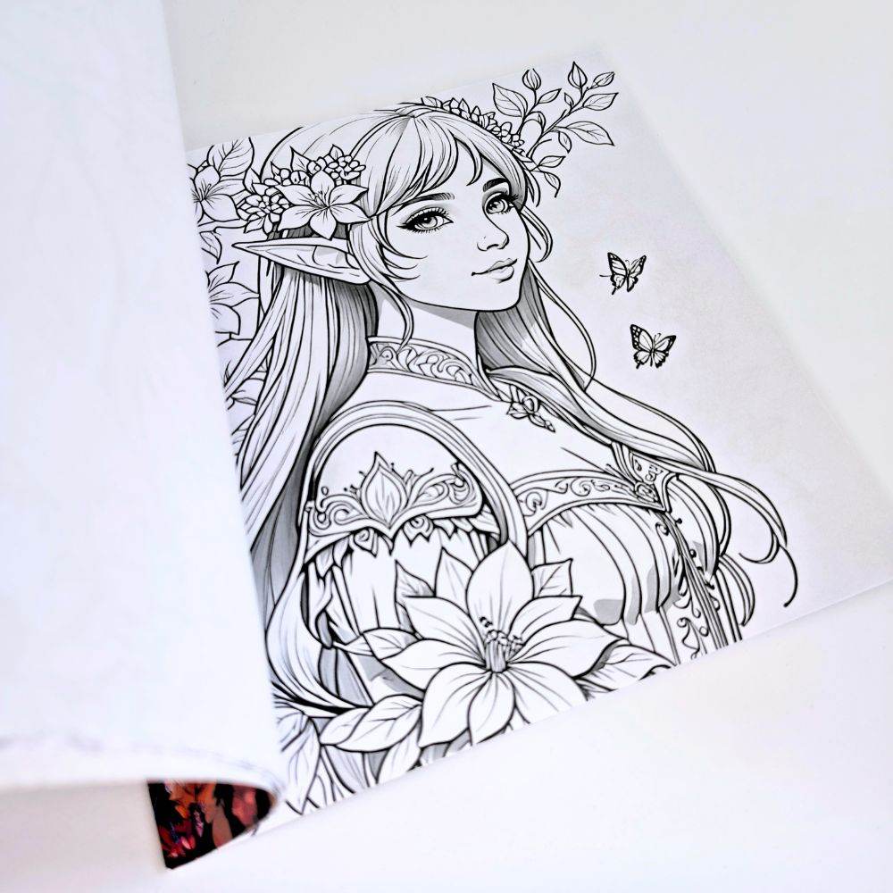 Flower Fairies – Adult Colouring Book - Forget Me Knot