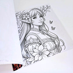 Flower Fairies – Adult Colouring Book - Forget Me Knot