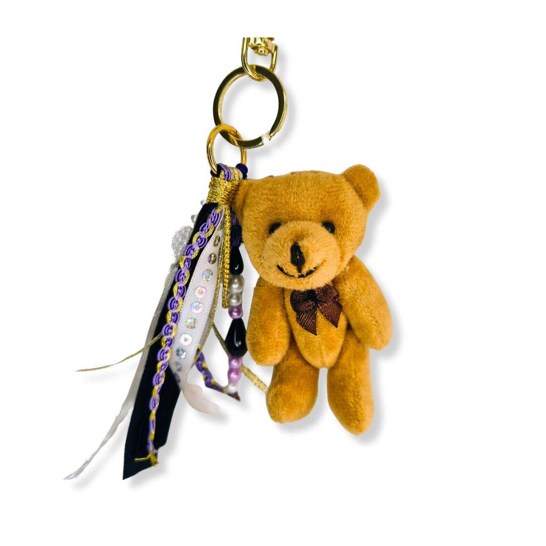 Teddy Bear Bag Charm - Forget Me Knot