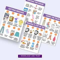 A4 Printable Routine Card Set
