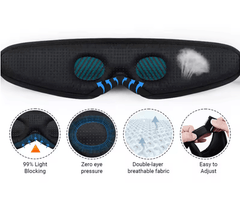 3D Eye Mask with Comforatble internal Bluetooth 5.2 Player - Forget Me Knot