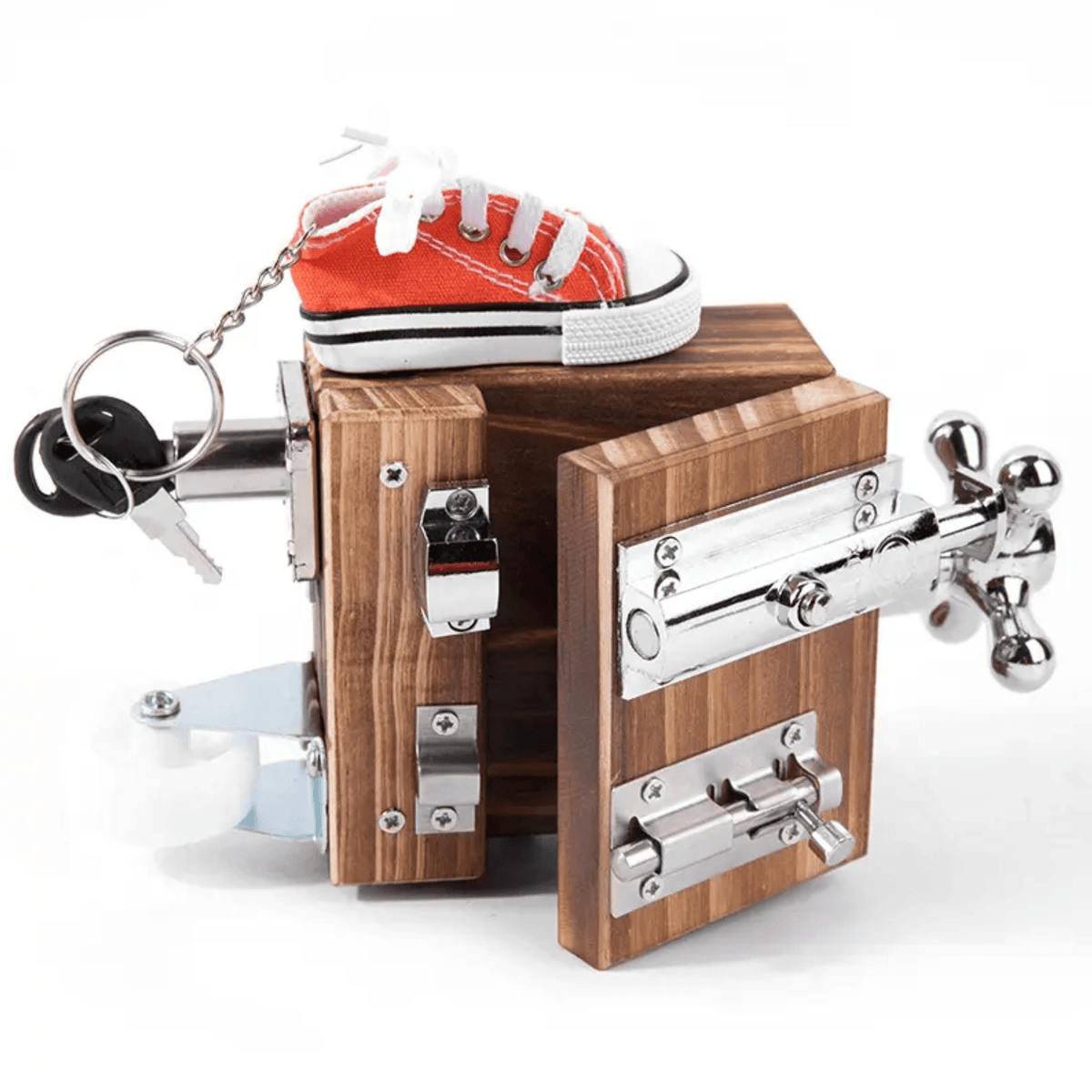 Wooden Activity Busy Box - Forget Me Knot